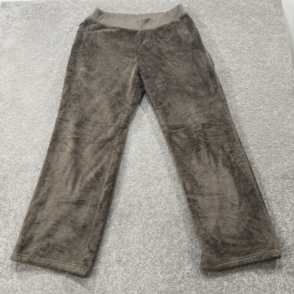 The North Face Womens Fleece Lounge Pants Brown Plush Soft Cozy Relaxed Fit L